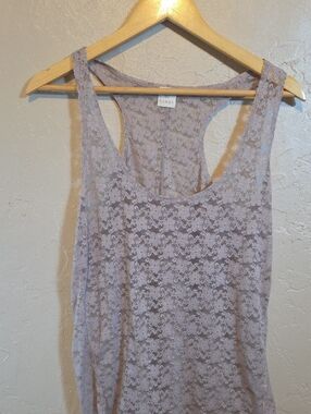 hinge Lavender Lace Racerback Tank Size 1 (XL)